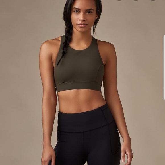 lululemon athletica Other - Lululemon fast & free bra dark olive green sz 4